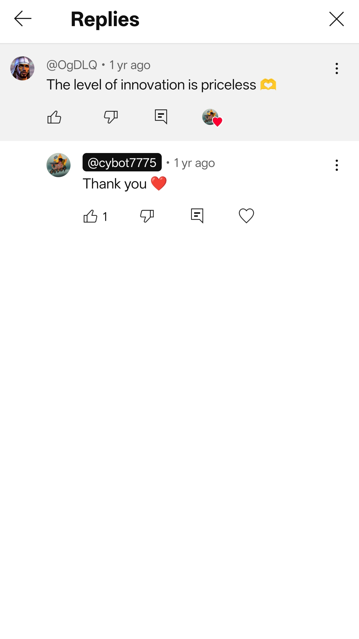 User message